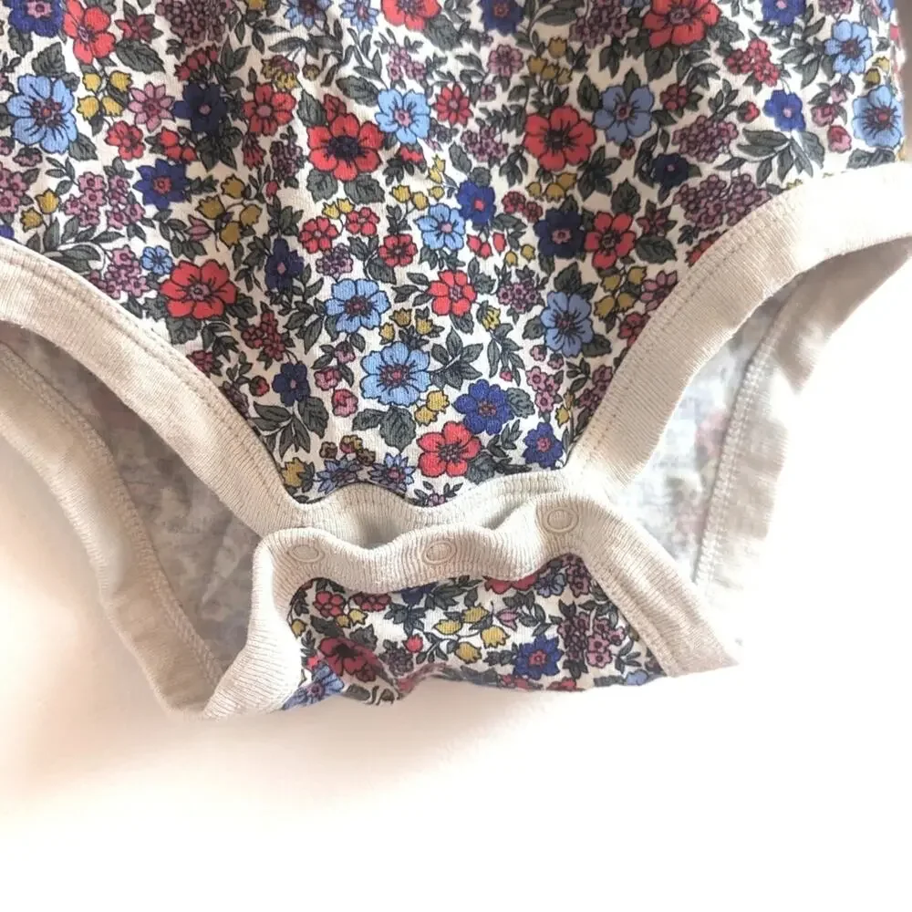 Baby Gap Onesie Girls Sz 18-24m Floral Long Sleeve